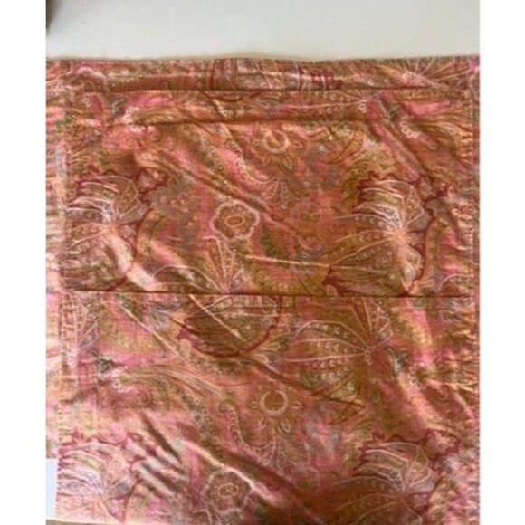 Vtg Ralph Lauren Paisley Village Mews Standard Pillow Shams (2) Made In Italy - Picture 2 of 5